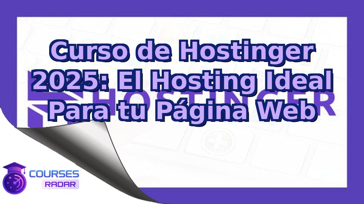 Curso de Hostinger 2025: El Hosting Ideal Para tu Página Web
