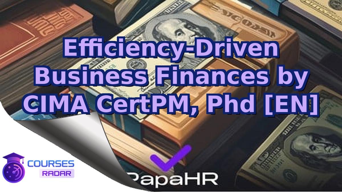 Efficiency-Driven Business Finances by CIMA CertPM, Phd [EN]