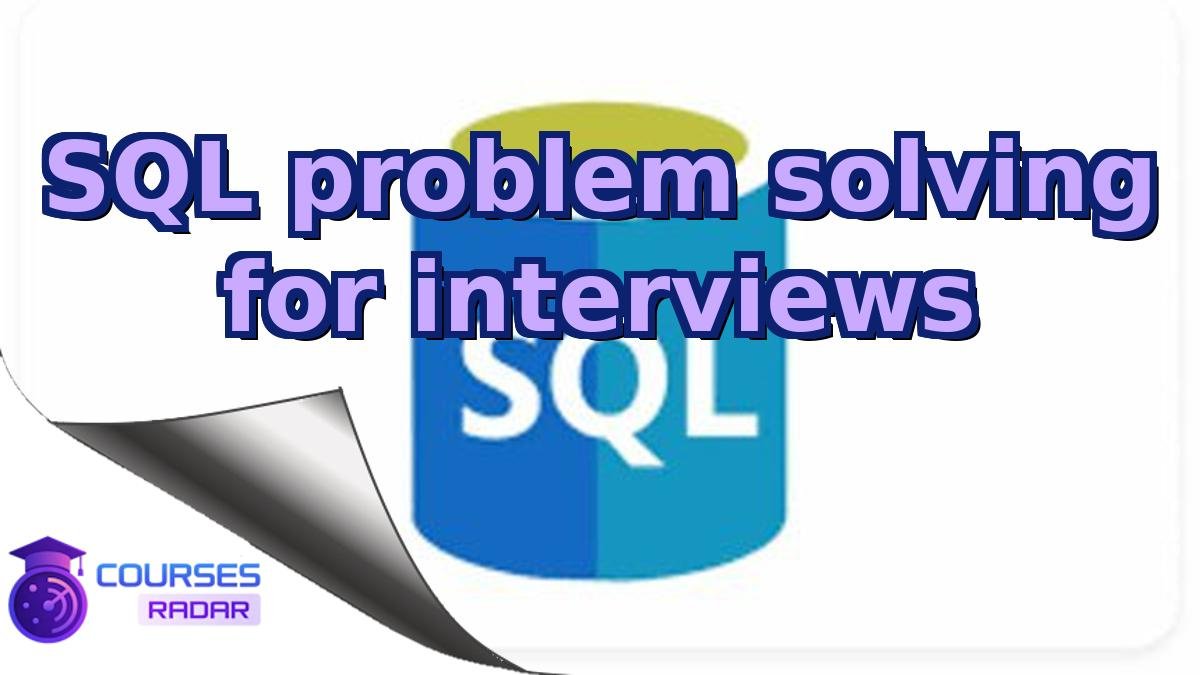 SQL problem solving for interviews