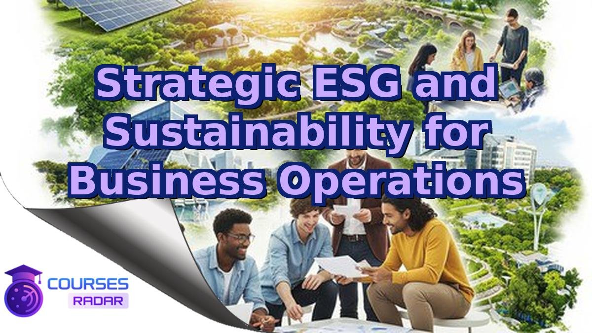 Strategic ESG and Sustainability for Business Operations