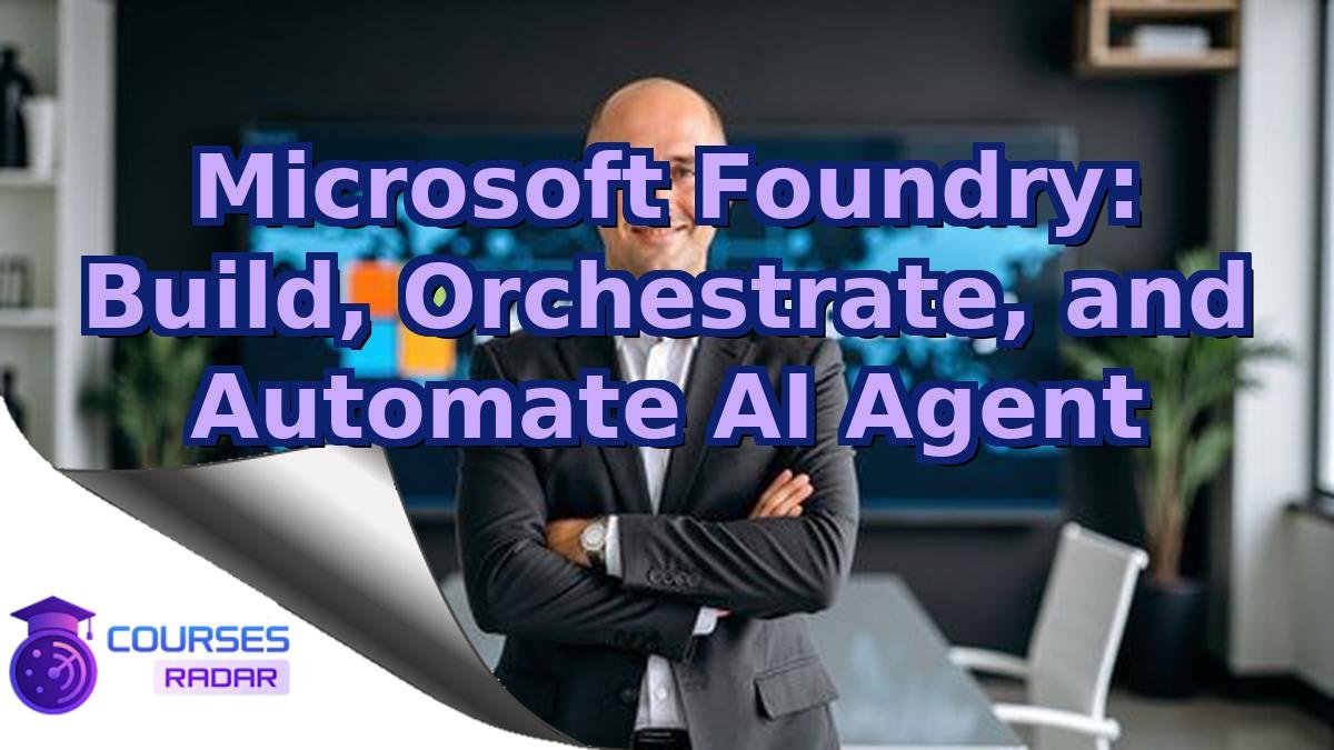 Microsoft Foundry: Build, Orchestrate, and Automate AI Agent