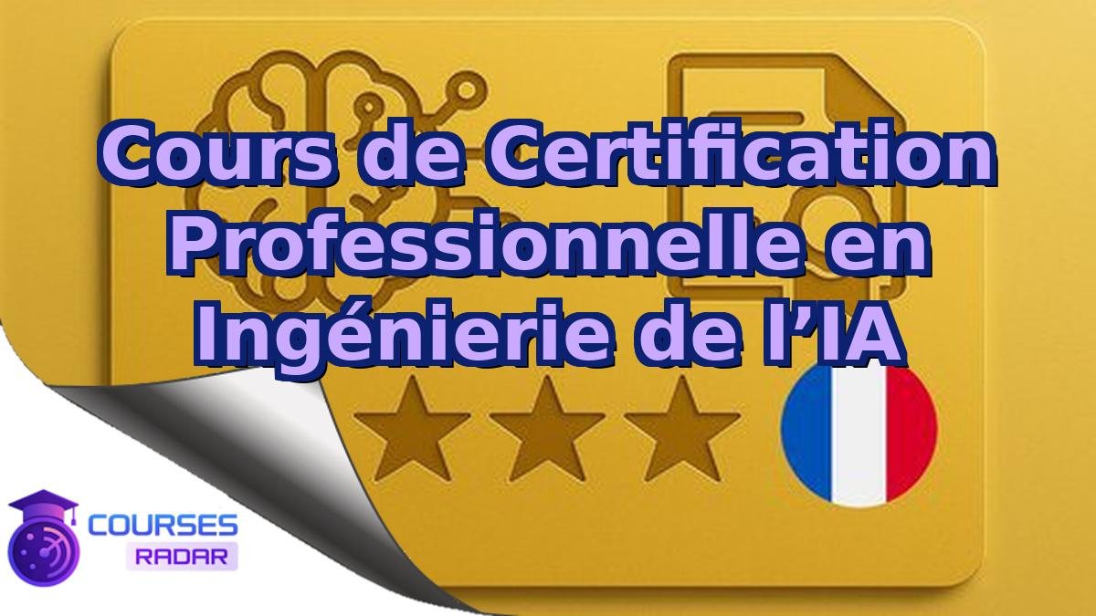 Cours de Certification Professionnelle en Ingénierie de l’IA