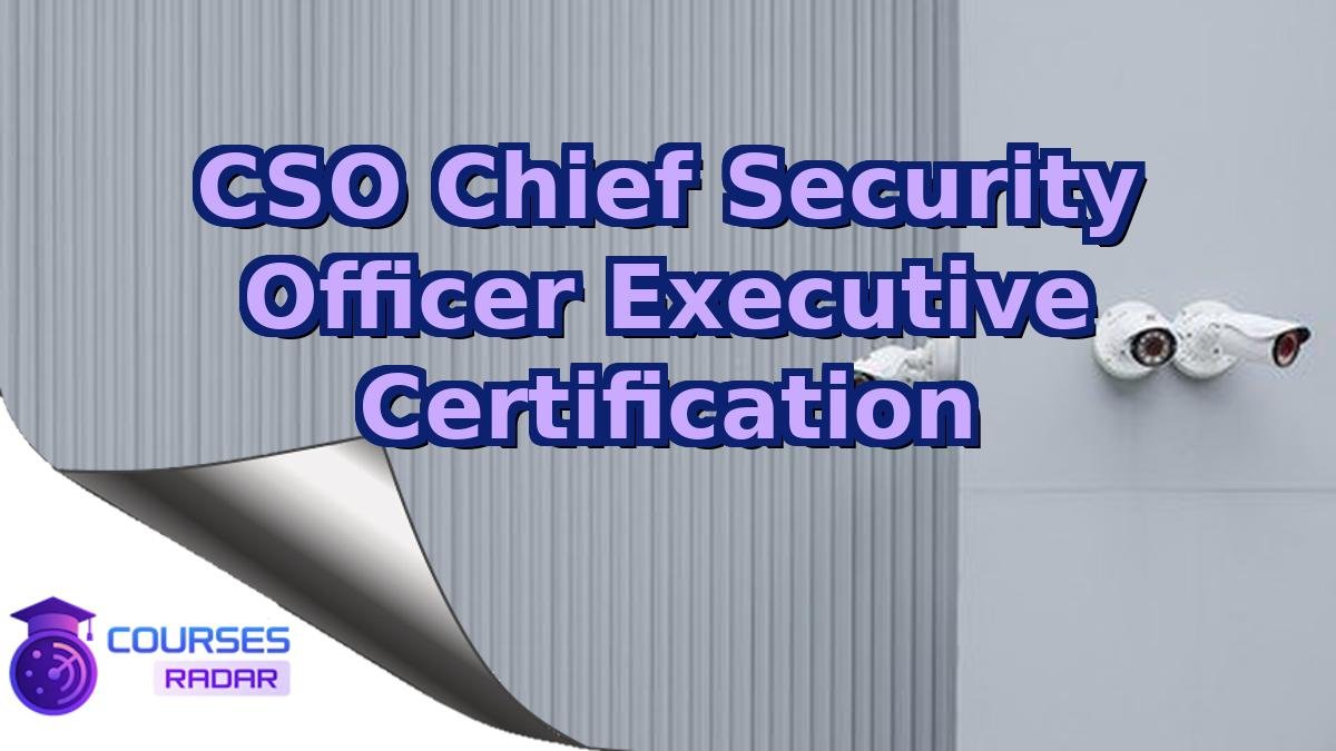 CSO Chief Security Officer Executive Certification