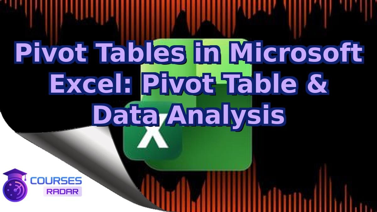 Pivot Tables in Microsoft Excel: Pivot Table & Data Analysis