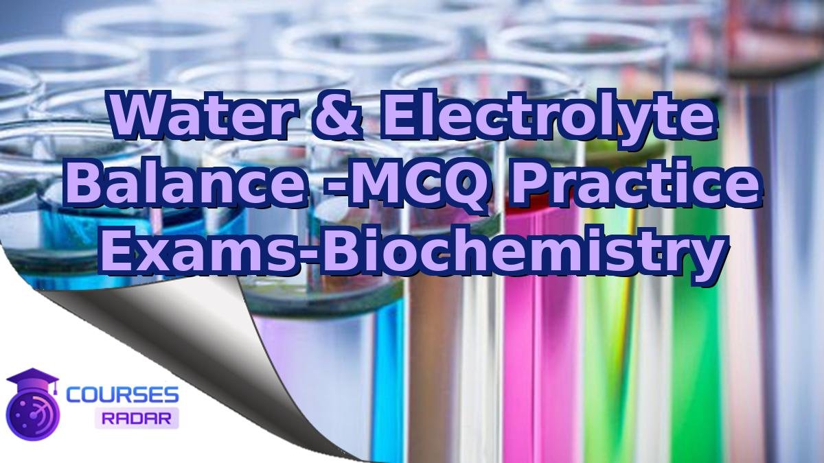 Water & Electrolyte Balance -MCQ Practice Exams-Biochemistry