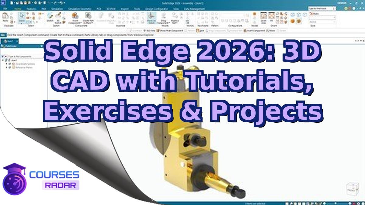 Solid Edge 2026: 3D CAD with Tutorials, Exercises & Projects