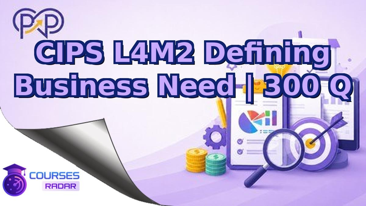 CIPS L4M2 Defining Business Need | 300 Q
