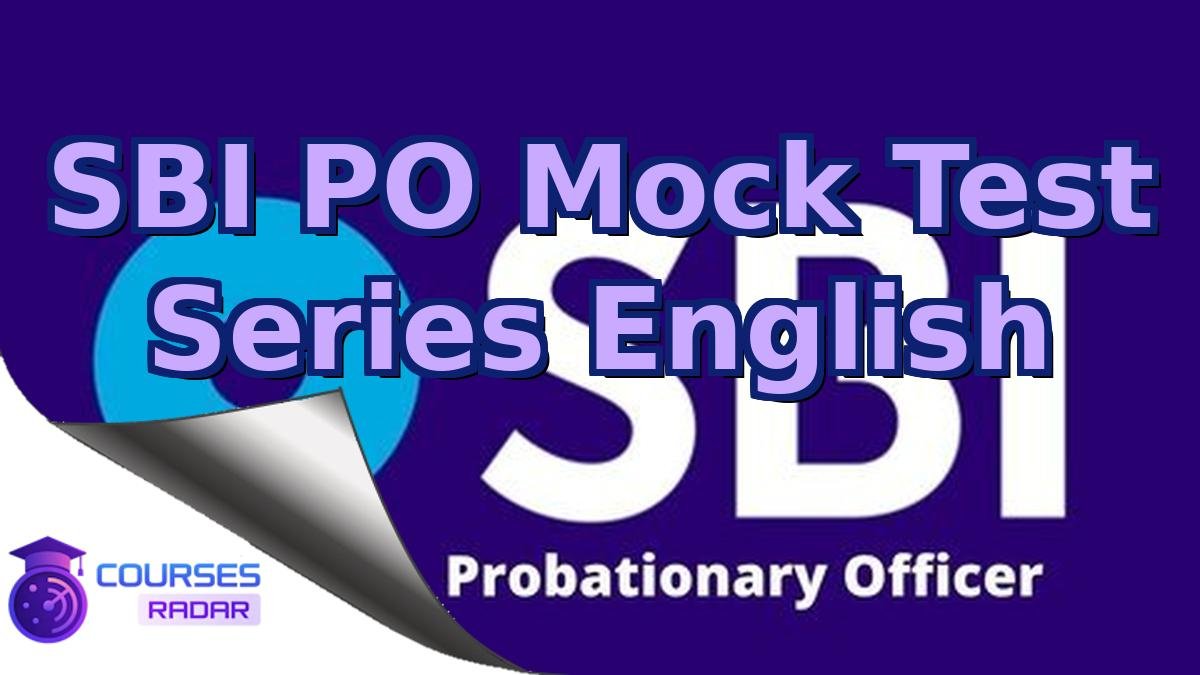 SBI PO Mock Test Series English