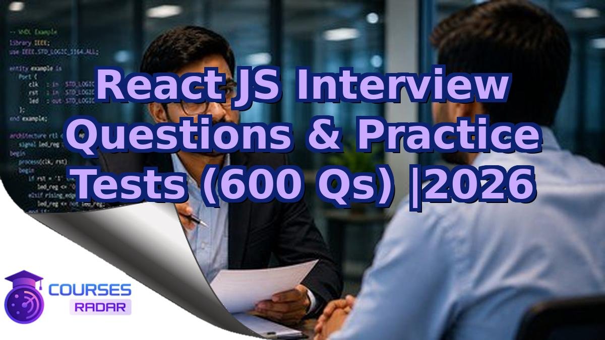React JS Interview Questions & Practice Tests (600 Qs) |2026