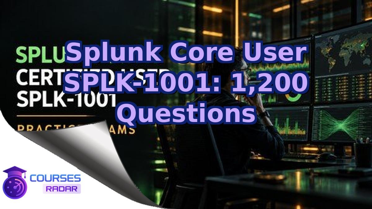 Splunk Core User SPLK-1001: 1,200 Questions