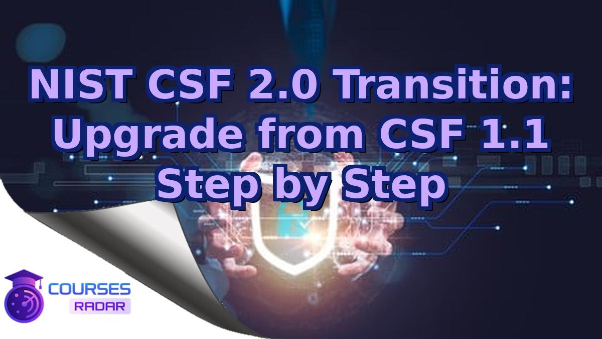 NIST CSF 2.0 Transition: Upgrade from CSF 1.1 Step by Step