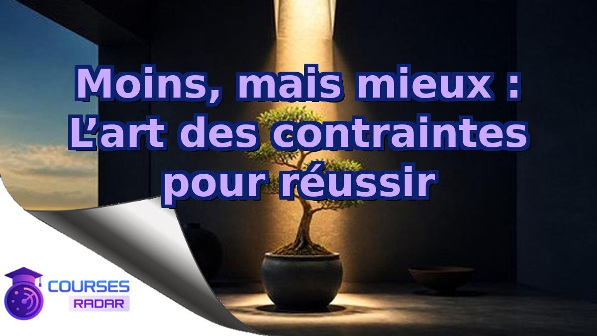 Moins, mais mieux : L’art des contraintes pour réussir