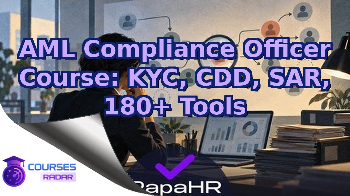 AML Compliance Officer Course: KYC, CDD, SAR, 180+ Tools