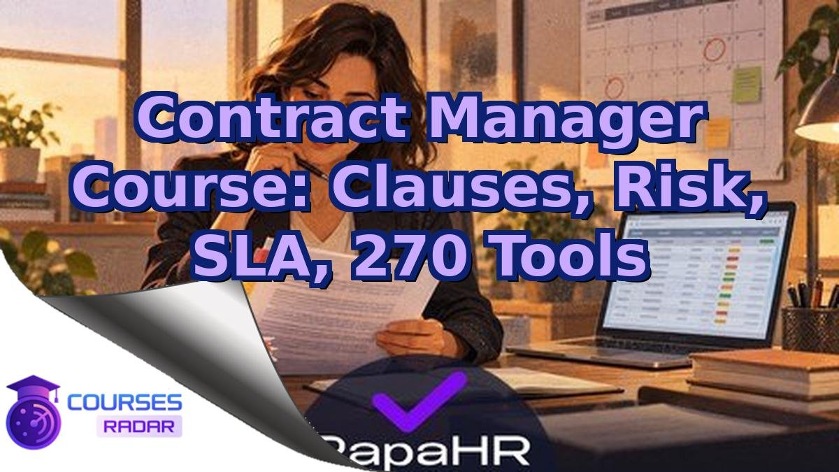 Contract Manager Course: Clauses, Risk, SLA, 270 Tools