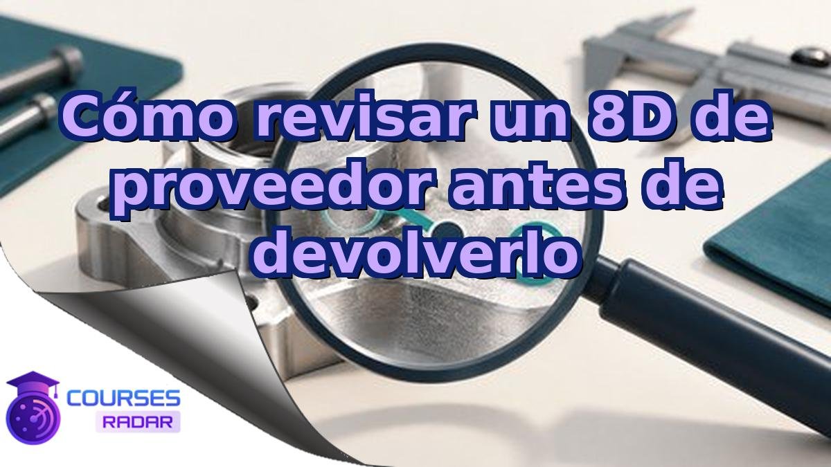 Cómo revisar un 8D de proveedor antes de devolverlo