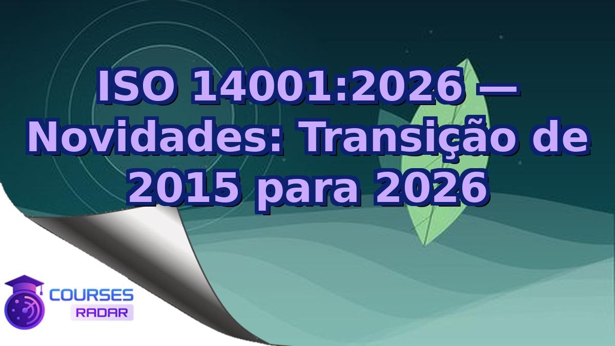 ISO 14001:2026 — Novidades: Transição de 2015 para 2026