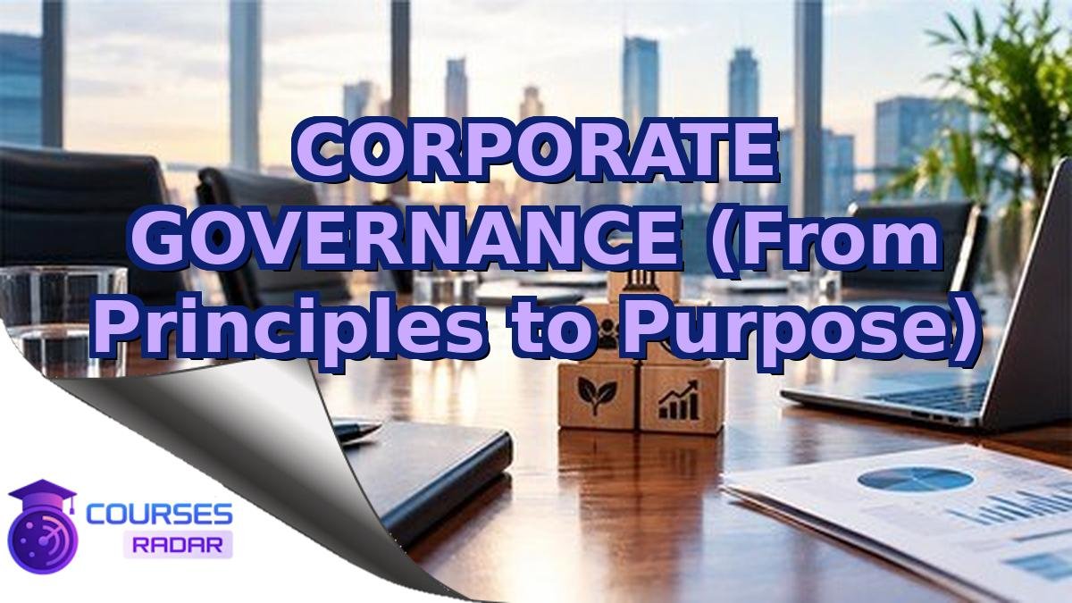 CORPORATE GOVERNANCE (From Principles to Purpose)